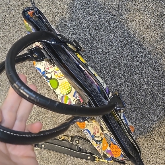 Vintage Coach CO6Q-1485 Multicolor Logo Y2K Women's Bag Tote Purse - Picture 12 of 15